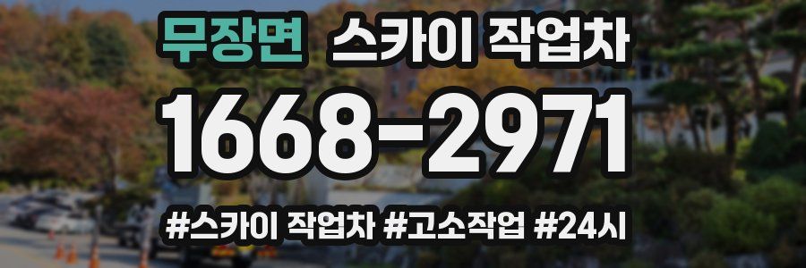 무장면 스카이 작업차