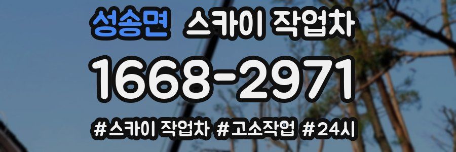 성송면 스카이 작업차