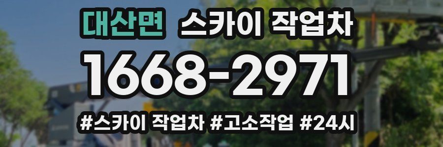 대산면 스카이 작업차