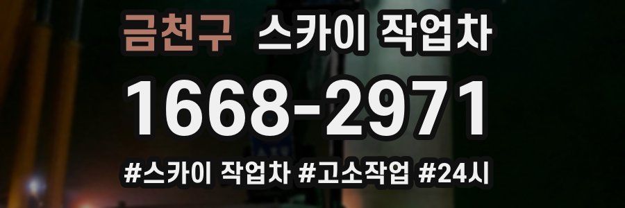 금천구 스카이 작업차