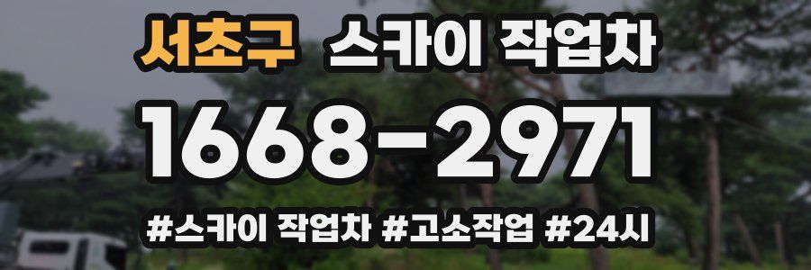 서초구 스카이 작업차