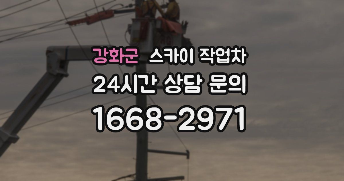 강화군 스카이 작업차