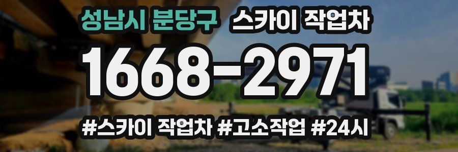 성남시 분당구 스카이 작업차