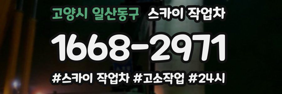 고양시 일산동구 스카이 작업차