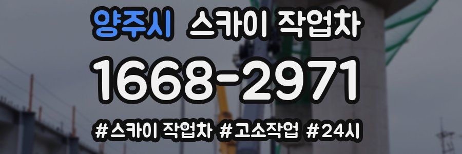 양주시 스카이 작업차