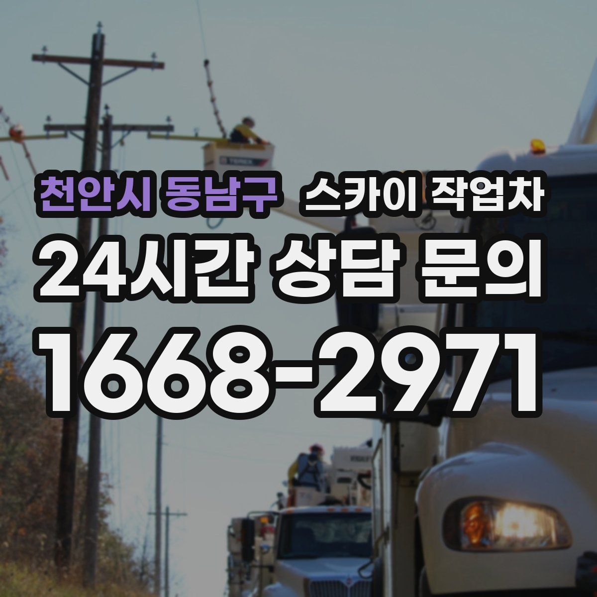 천안시 동남구 스카이 작업차