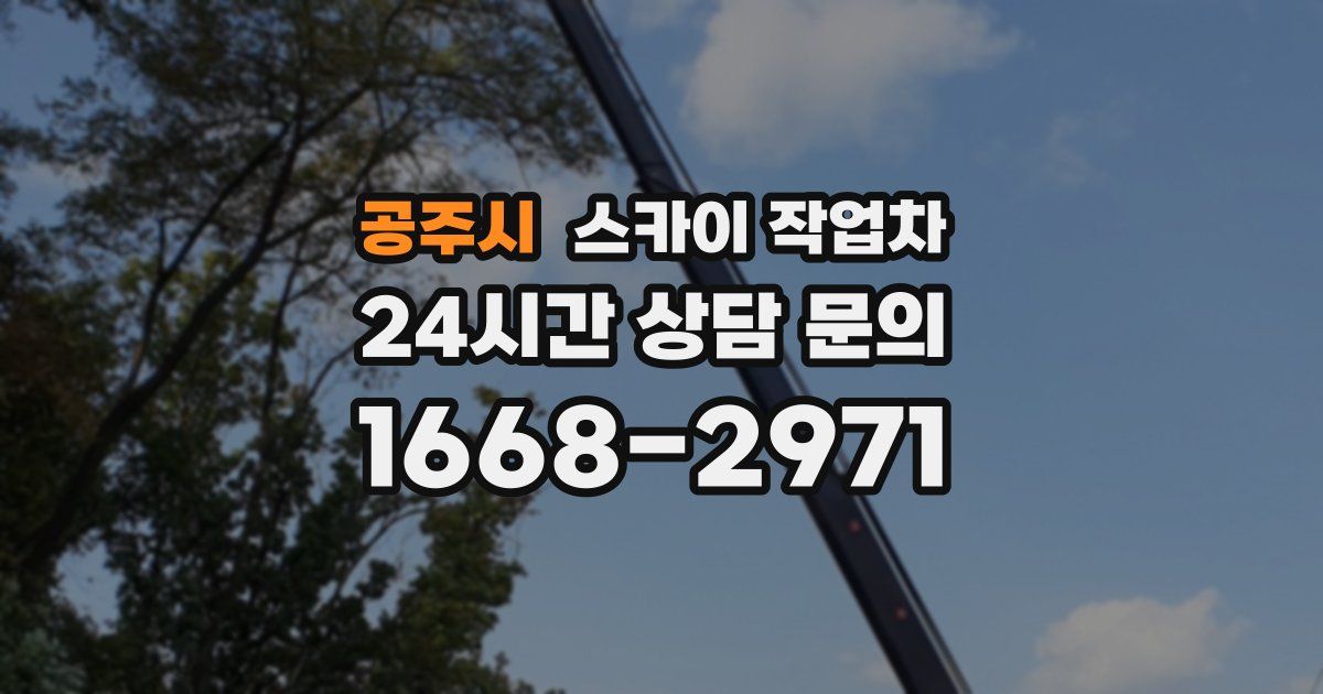 공주시 스카이 작업차