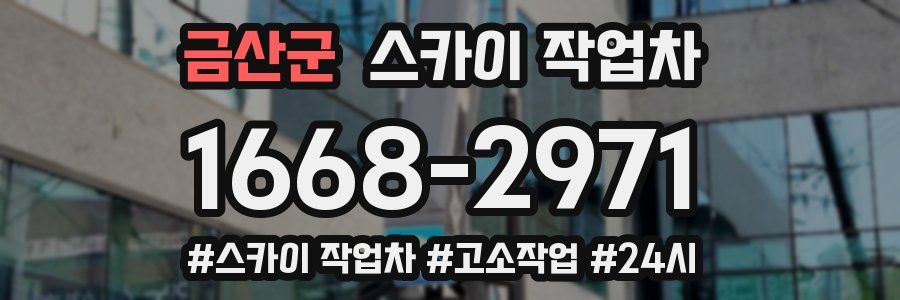 금산군 스카이 작업차