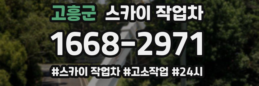 고흥군 스카이 작업차