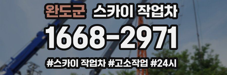 완도군 스카이 작업차