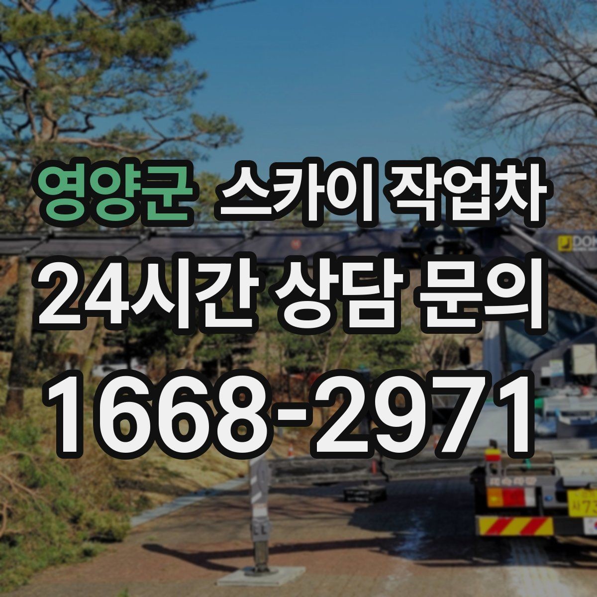 영양군 스카이 작업차 현장 사진만으로도 작업 가능 여부 확인