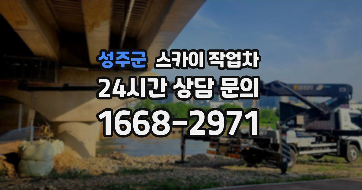 성주군 스카이 작업차