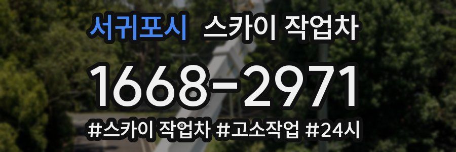 서귀포시 스카이 작업차