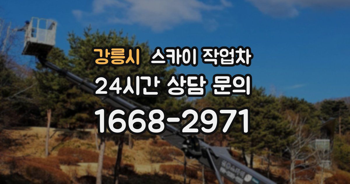 강릉시 스카이 작업차