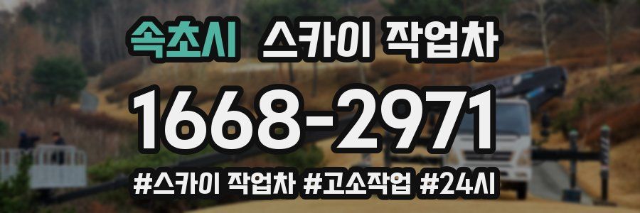 속초시 스카이 작업차