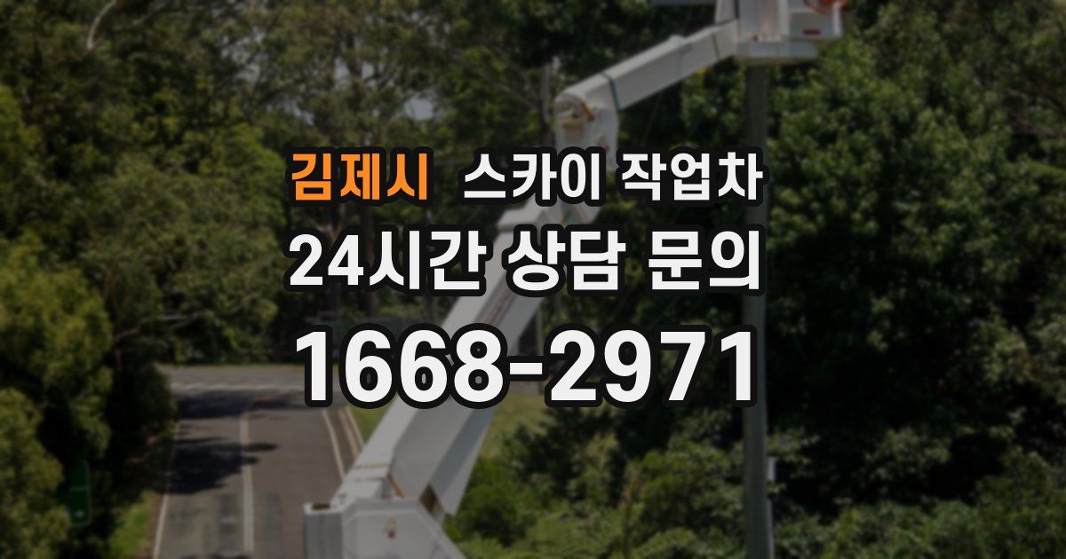 김제시 스카이 작업차