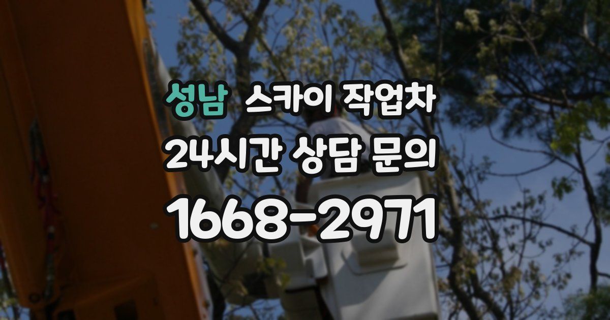 성남 스카이 작업차