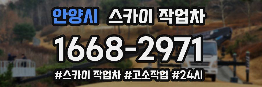 안양시 스카이 작업차