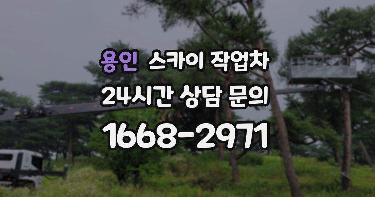 용인 스카이 작업차