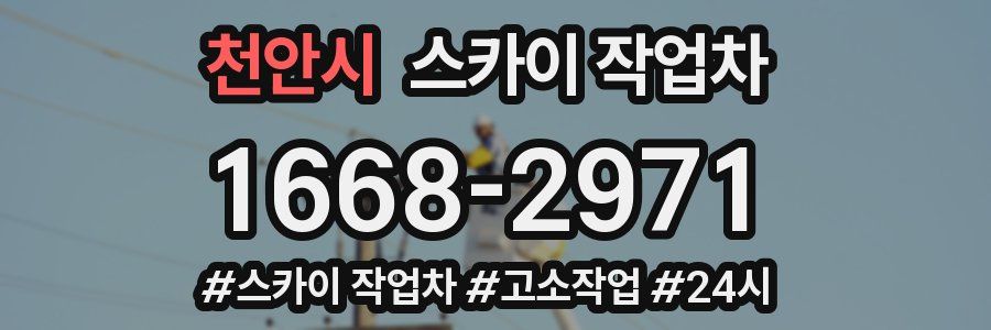 천안시 스카이 작업차