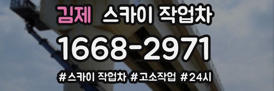 김제 스카이 작업차