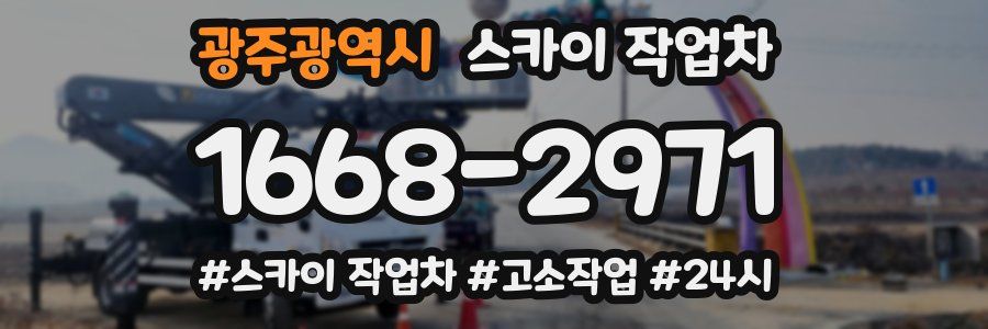 광주광역시 스카이 작업차