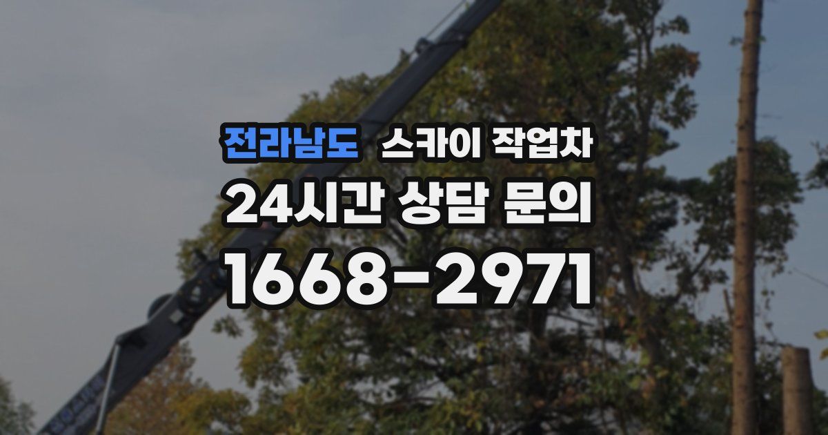 전라남도 스카이 작업차
