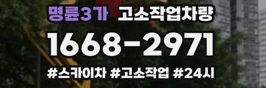명륜3가 고소작업차량