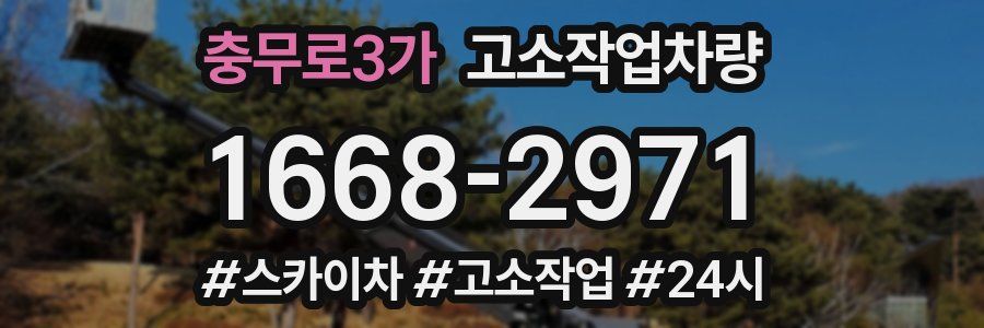 충무로3가 고소작업차량