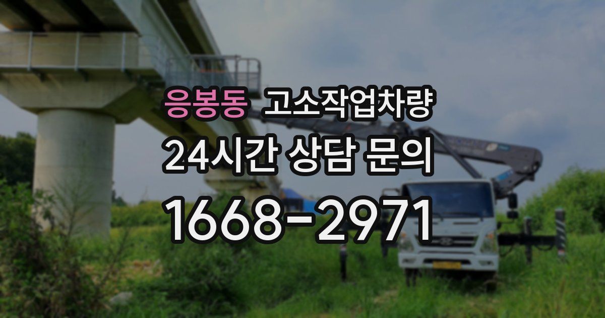 응봉동 고소작업차량