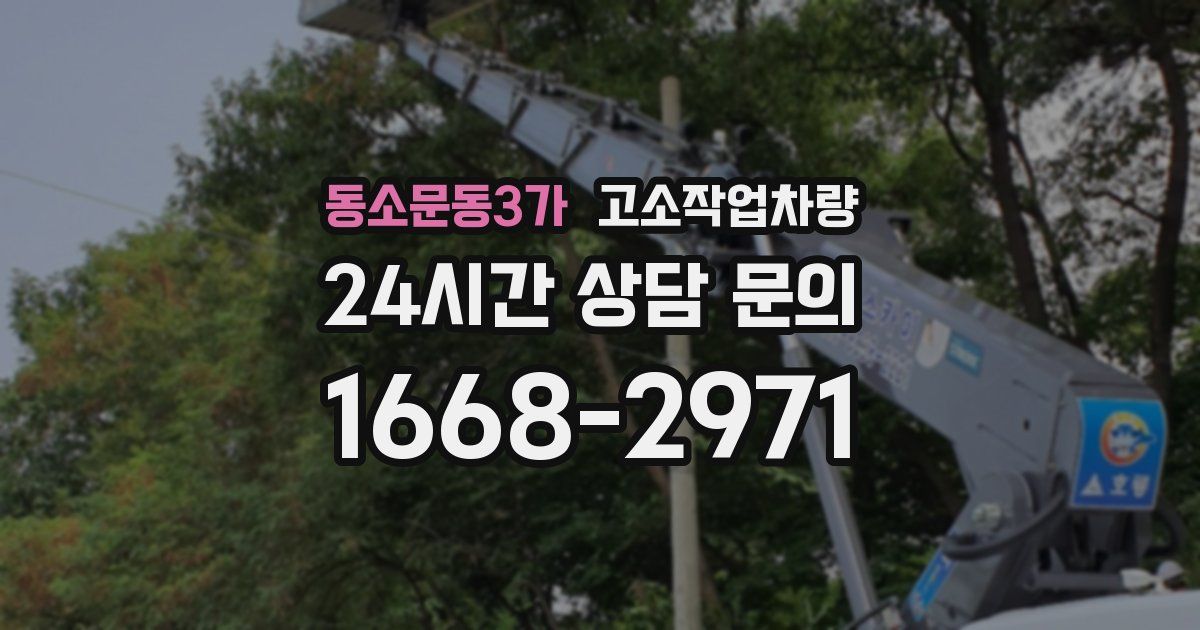 동소문동3가 고소작업차량