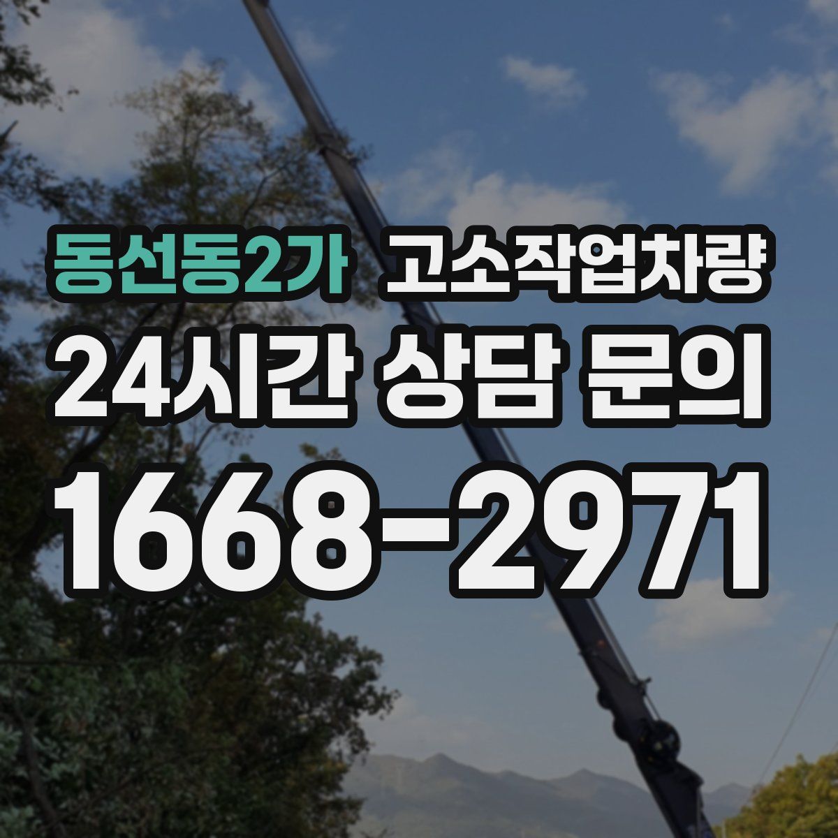 동선동2가 고소작업차량