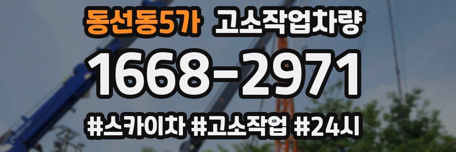 동선동5가 고소작업차량