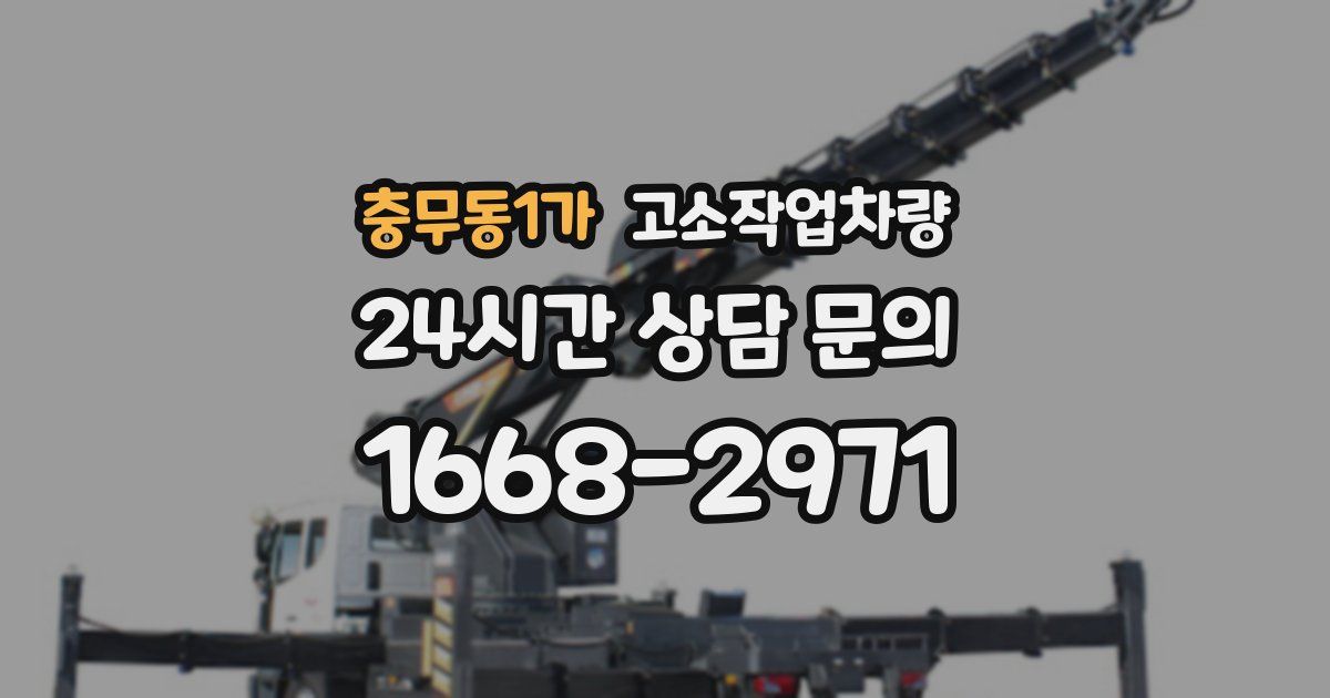 충무동1가 고소작업차량