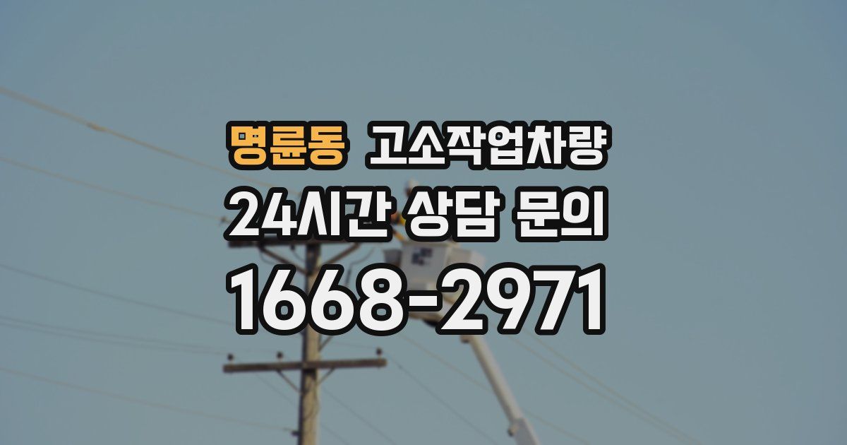 명륜동 고소작업차량
