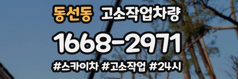 동선동 고소작업차량