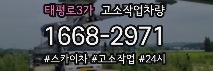 태평로3가 고소작업차량