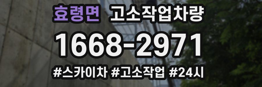 효령면 고소작업차량