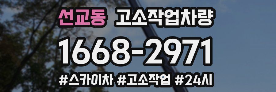 선교동 고소작업차량