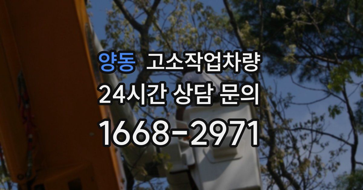 양동 고소작업차량