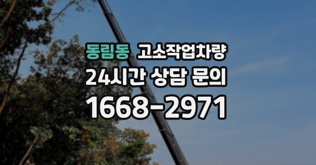 동림동 고소작업차량