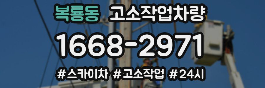 복룡동 고소작업차량