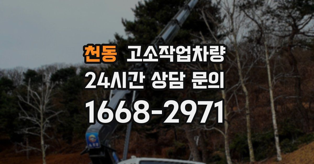 천동 고소작업차량