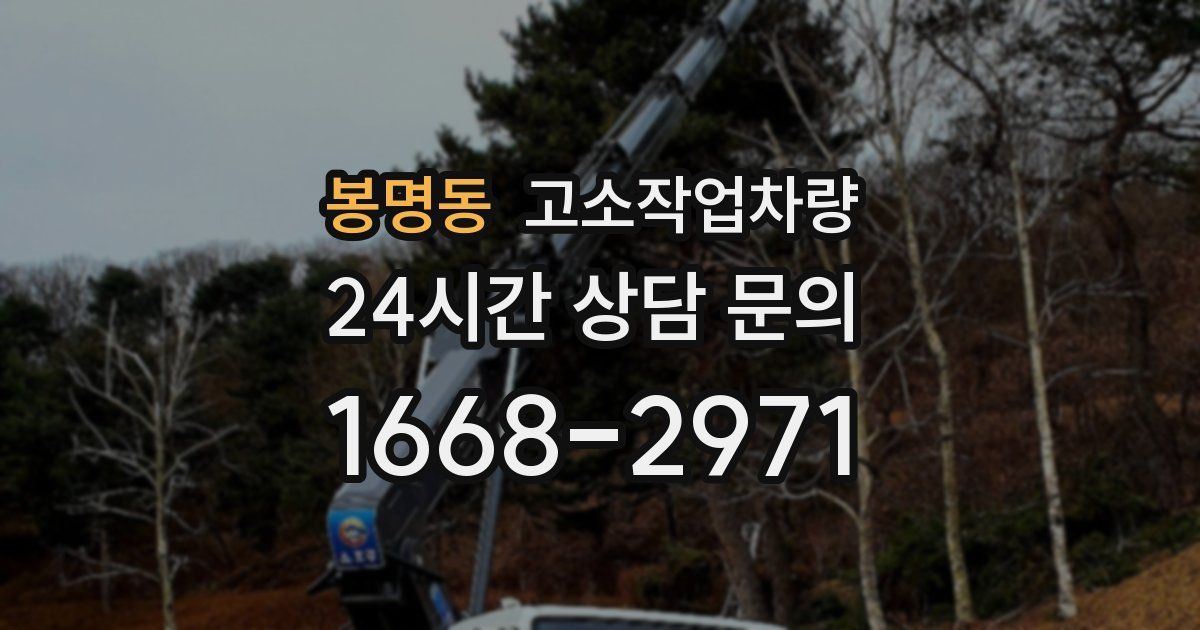 봉명동 고소작업차량