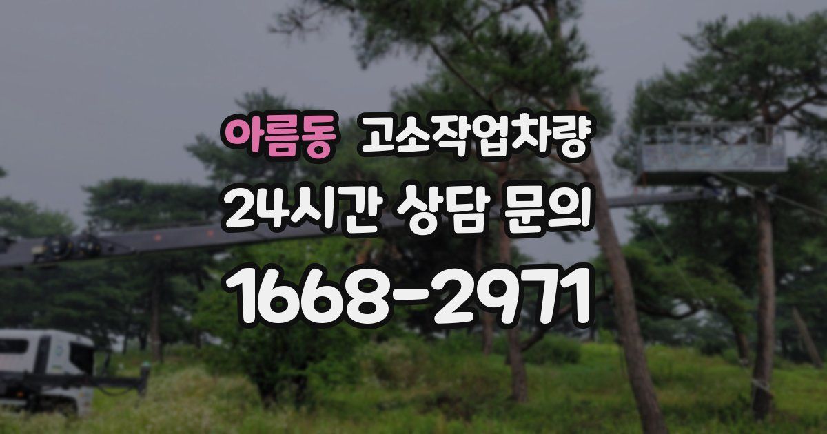 아름동 고소작업차량