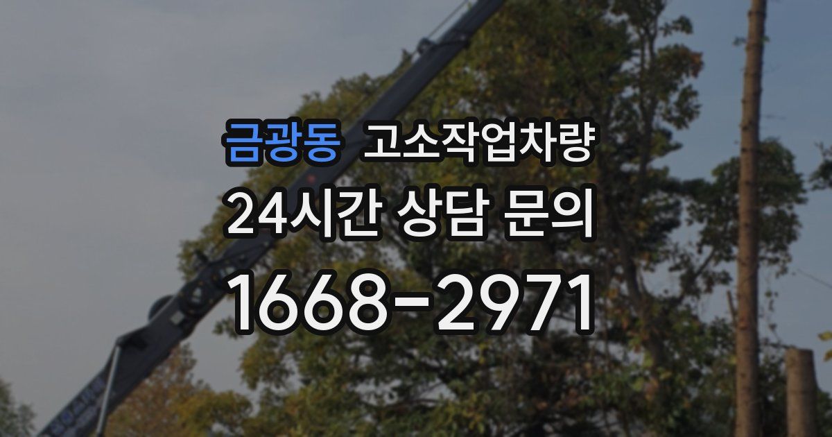 금광동 고소작업차량