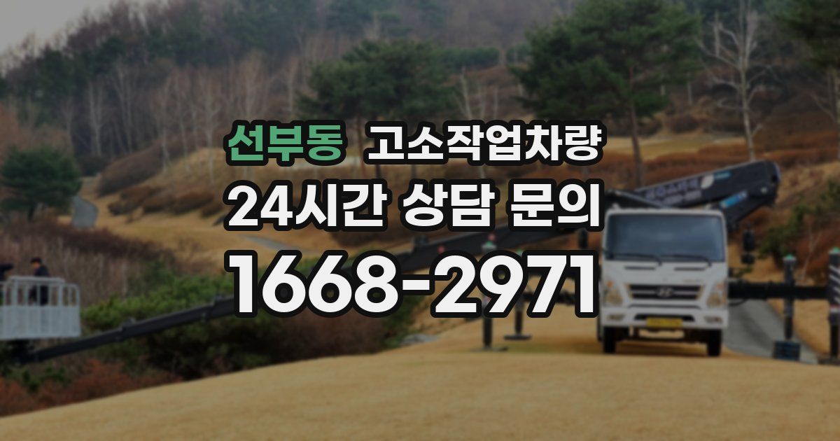 선부동 고소작업차량