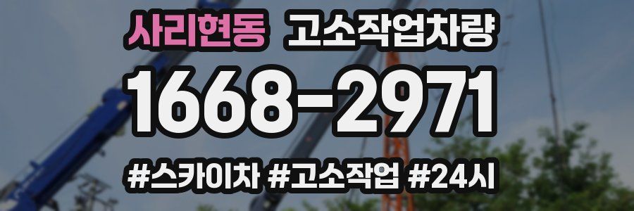 사리현동 고소작업차량