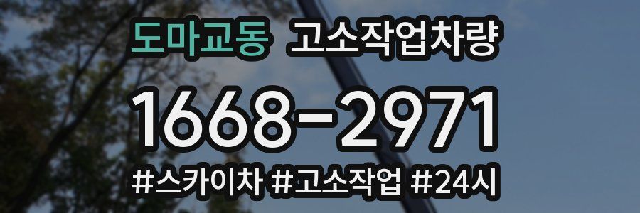 도마교동 고소작업차량