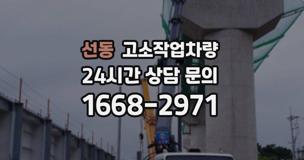 선동 고소작업차량